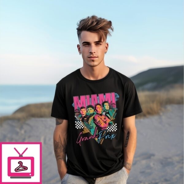 Miami Grand Prix Pastel Palm Trees Vintage T-Shirt