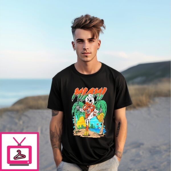 Miami Hurricanes Footbal Graphic Mascot T-Shirt