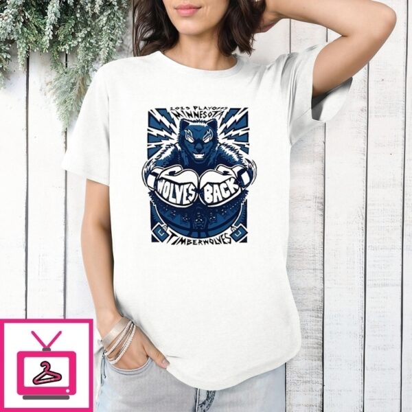 Minnesota Timberwolves 2025 Playoffs Wolves Back T-Shirt
