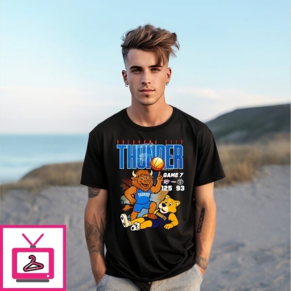 Oklahoma City Thunder Beat Denver Nuggets Game 7 Final 125-93 Mascots T-Shirt