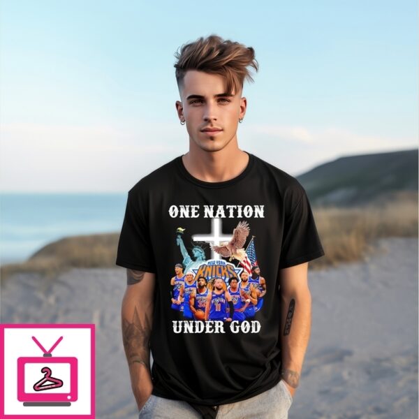 One Nation Under God New York Knicks Players Signatures T-Shirt