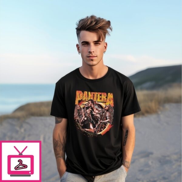 Pantera Band Portrait Flames T-Shirt