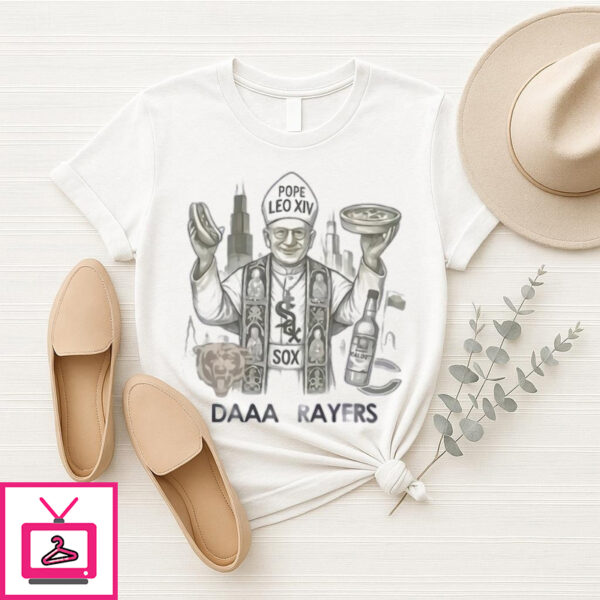 Pope Leo Xiv Daaa Prayers Malort Pizza Hot Dog Chicago Sports T-Shirt