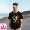 Rebellion To Tyrants Is Obedience To God 1776 Punisher Skull Usa Flag T-Shirt
