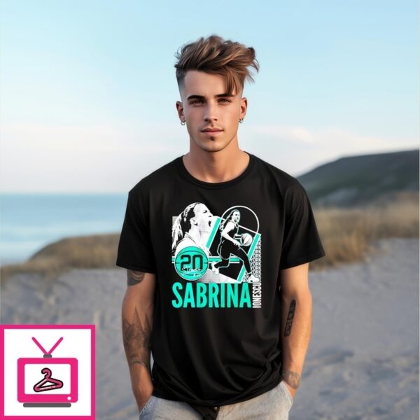 Sabrina Ionescu New York Liberty Collage Frame Signature T-Shirt