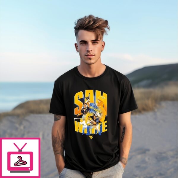 Sam White West Virginia Mountaineers Player Collage T-Shirt