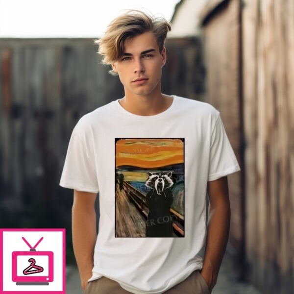 Screaming Raccoon Art 2025 T-Shirt