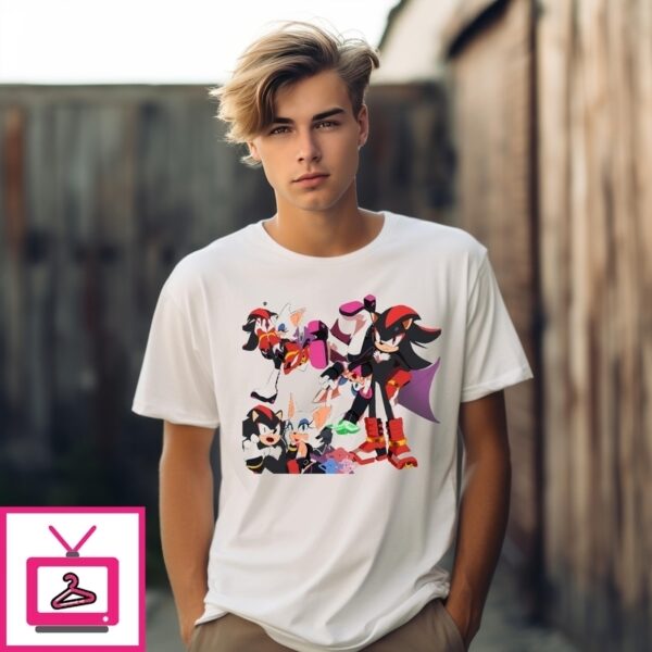 Shadouge Shadow The Hedgehog Rouge The Bat Head Emty T-Shirt