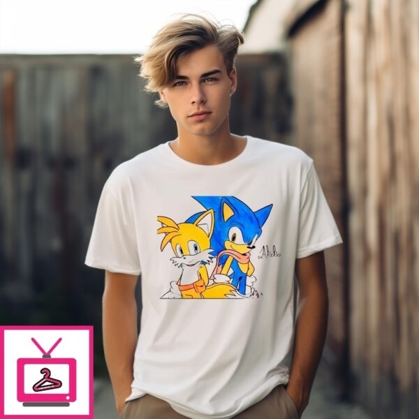 Sonic The Hedgehog And Tails Drawing T-Shirt