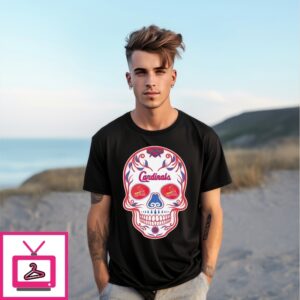 St Louis Cardinals Sugar Skull T-Shirt