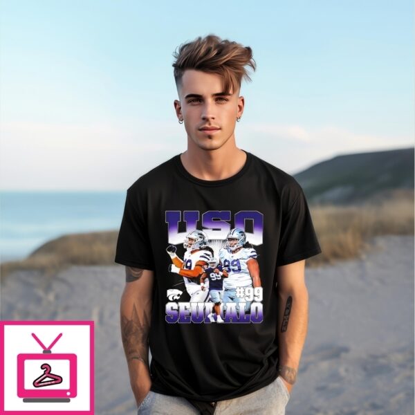 Uso Seumalo Kansas State Football Player Collage T-Shirt