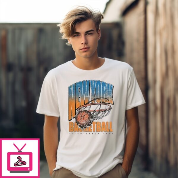 Vintage New York Knicks Basketball Established 1946 Nba T-Shirt 3