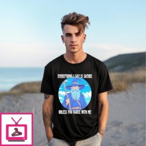 Wizard Everything Is Say Is Satire Unless You Agree With Me T-Shirt