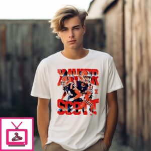 Xavier Scott Illinois Fighting Illini  Player Collage T-Shirt