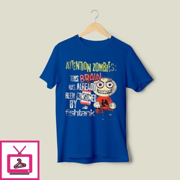 Attention Zombies This Brain Has Already Been Consumed By Fishtank Vintage T-Shirt