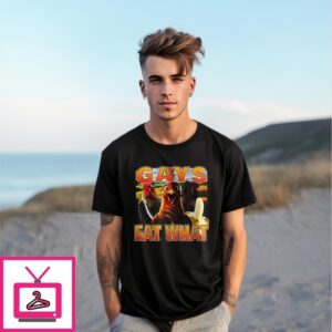 Chicken Gays Eat What Collage T-Shirt
