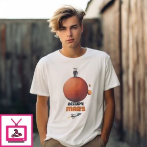 Elon Musk Occupy Mars Cartoon T-Shirt