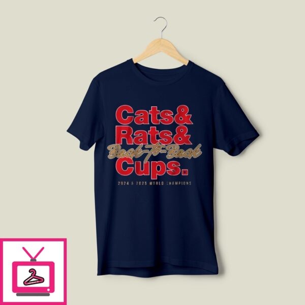 Florida Hockey Cats And Rats And Back-To-Back Cups T-Shirt