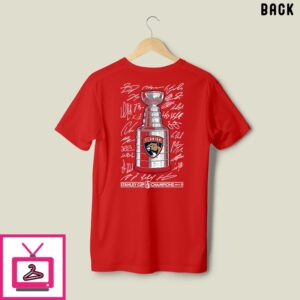 Florida Panthers 2025 Stanley Cup Final Champions Signature Roster T-Shirt