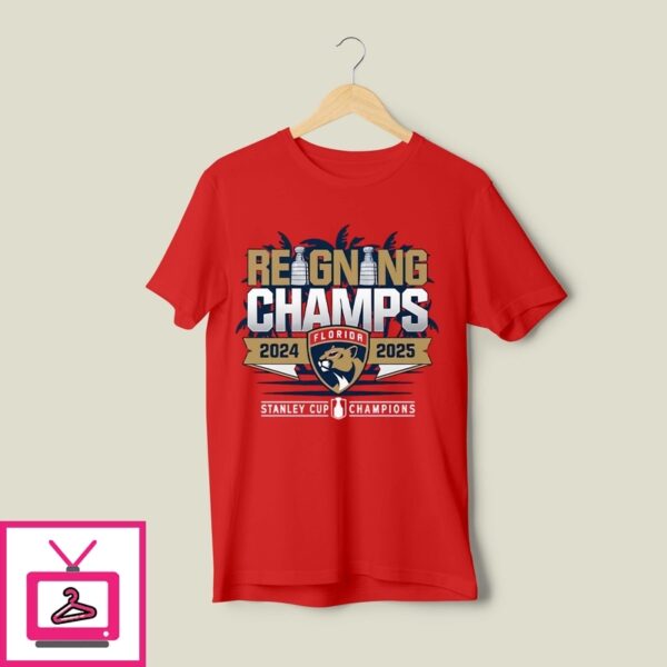 Florida Panthers Reigning Champs Back-To-Back Stanley Cup Champions 2024-2025 T-Shirt