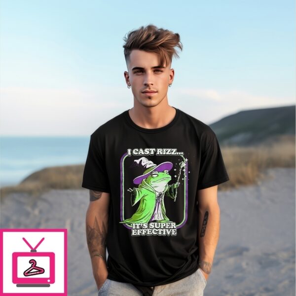 Frog Wizard I Cast Rizz It’S Super Effective T-Shirt
