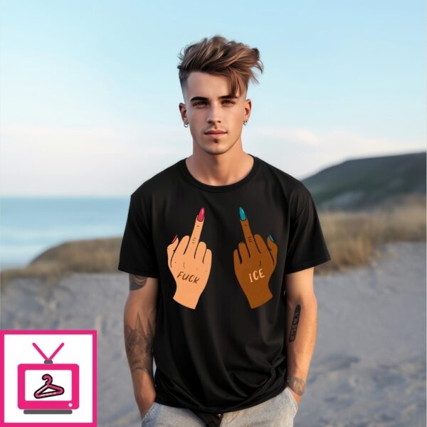 Fuck Ice Middle Fingers Protect Immigrants Anti Ice T-Shirt