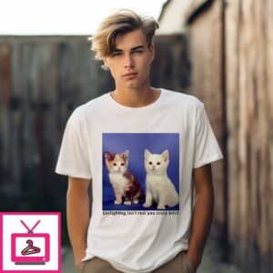 Gaslighting Isn’T Real You Crazy Bitch Cat T-Shirt Gaslighting Isn’T Real You Crazy Bitch Cat T-Shirt