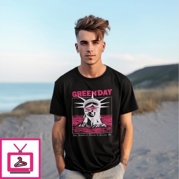 Green Day Blindfolded Lady Liberty T-Shirt