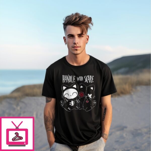 Handle With Scare Cat Dolls Girls T-Shirt