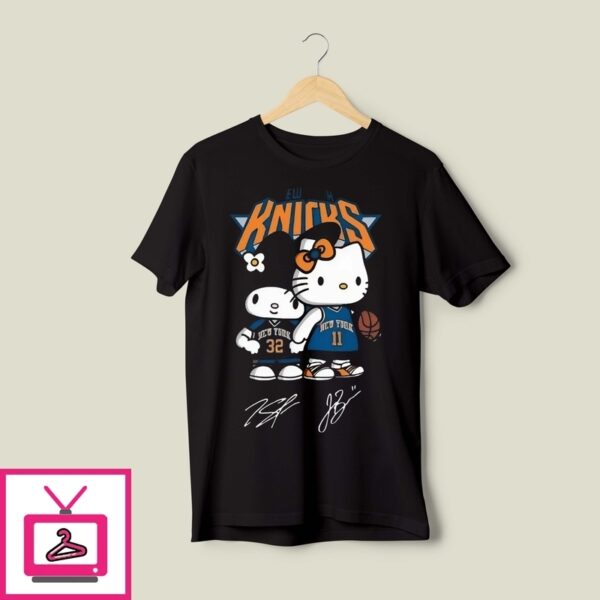 Hello Kitty Knicks Brunson And Towns Signature T-Shirt