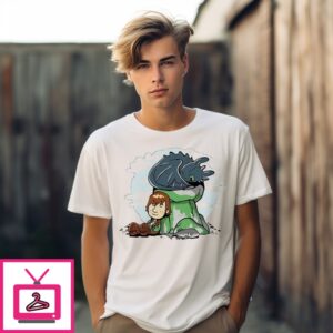 Hiccup And Toothless How To Train Your Dragon X Peanuts Relaxing With My Dragon T-Shirt Hiccup And Toothless How To Train Your Dragon X Peanuts Relaxing With My Dragon T-Shirt