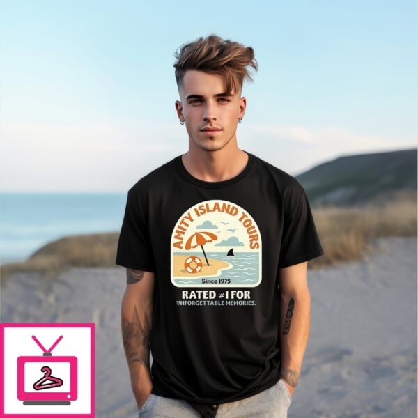 Jaws Amity Island Tours Rated 1 For Unforgettable Memories T-Shirt