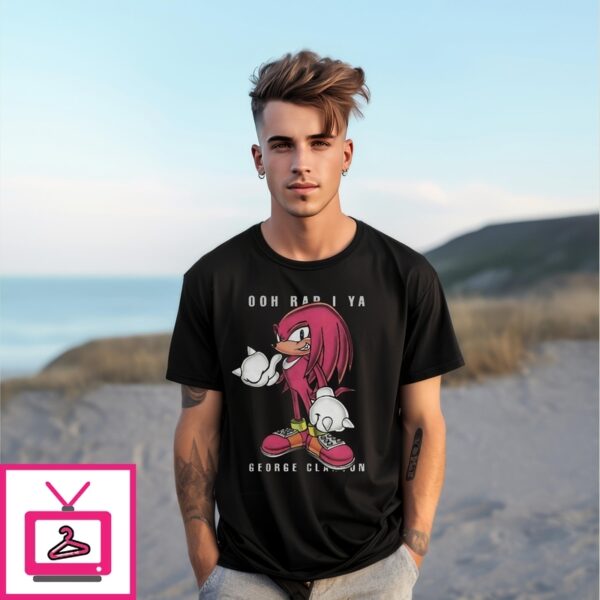Knuckles Sonic The Hedgehog Ooh Rap I Ya George Clanton T-Shirt