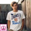 Kristin Chenoweth Wearing Okc Thunder 2025 Nba Finals Retro Net T-Shirt