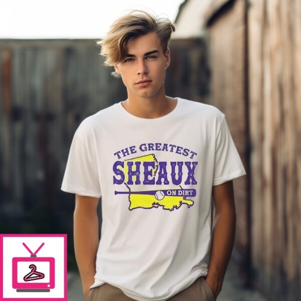 Lsu Tigers The Greatest Sheaux On Dirt Baseball Map T-Shirt