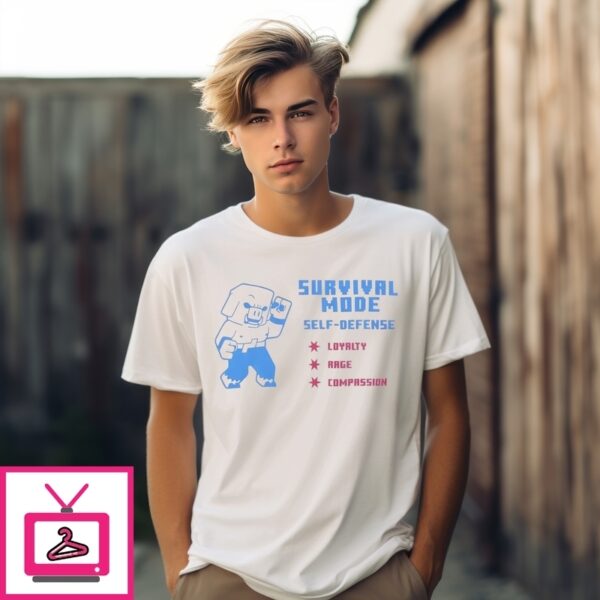 Minecraft Survival Mode Self Defense Loyalty Rage Compassion T-Shirt