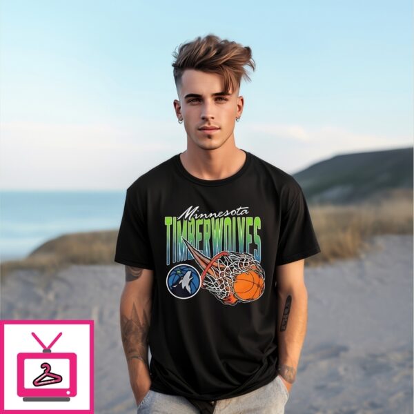 Minnesota Timberwolves On Fire Logo T-Shirt