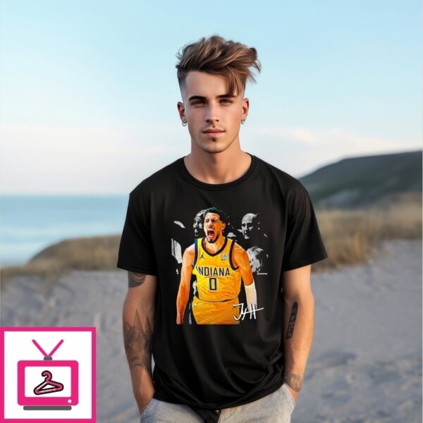 Nba Finals 2025 Tyrese Haliburton Indiana Pacers Signature T-Shirt