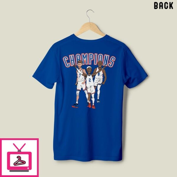 Okc Big 3 Champions Chet Holmgren Shai Gilgeous-Alexander Jalen Williams T-Shirt