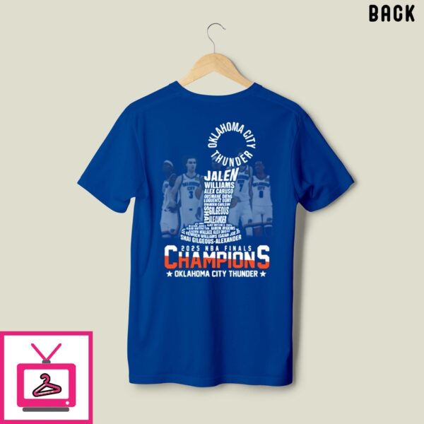Oklahoma City Thunder 2025 Nba Finals Champions T-Shirt