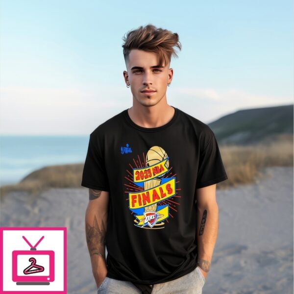 Oklahoma City Thunder 2025 Nba Finals Trophy Logo Paint T-Shirt