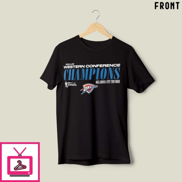 Oklahoma City Thunder 2025 Western Conference Champions Basketball Shirt
