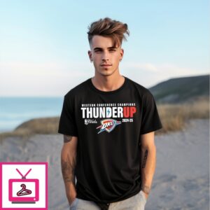 Oklahoma City Thunder 2025 Western Conference Champions Playoff T-Shirt