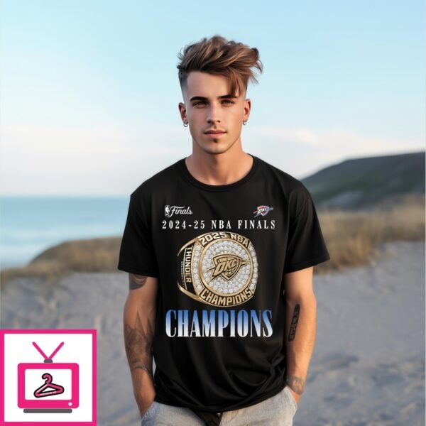 Oklahoma City Thunder Ring Nba Champions 2025 T-Shirt