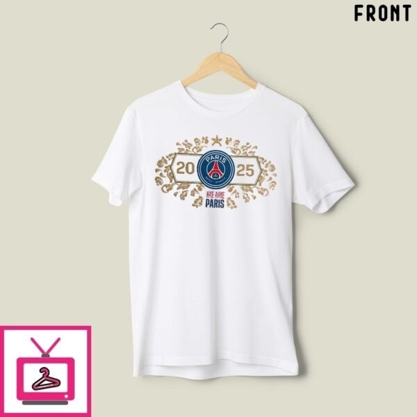 Paris Saint Germain European Champions Jersey Roster Graphic T-Shirt