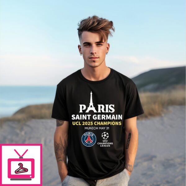 Paris Saint-Germain Ucl 2025 Champions Munich May 31 T-Shirt