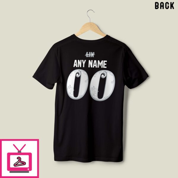 Philadelphia Eagles Black Super Bowl Lix Champions Personalized Name & Number T-Shirt