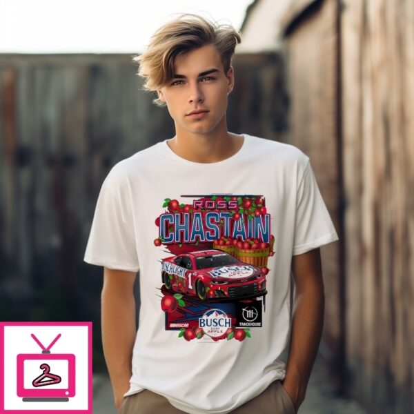 Ross Chastain 2025 Busch Light Apple Racing T-Shirt
