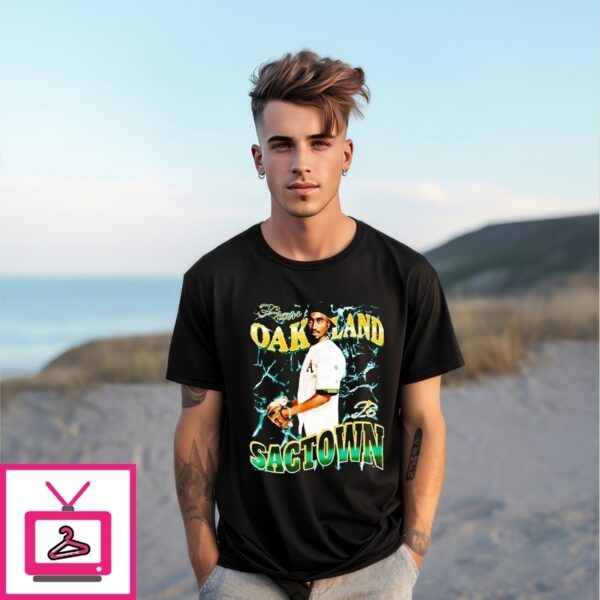 Sacramento Baseball Tupac From Oakland Athletics To Sactown Vintage T-Shirt