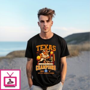 Texas Longhorns Women’S College 2025 World Series Champions Mascot T-Shirt